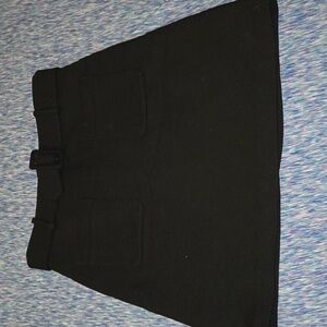 LOFT Women's Belted Patch Pocket Skirt Black Size 6